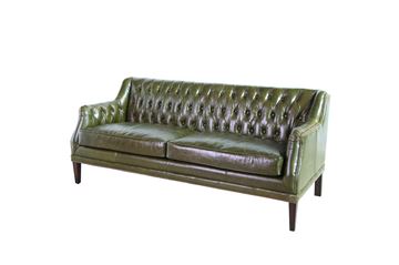 Leah cowhide soffa British green.